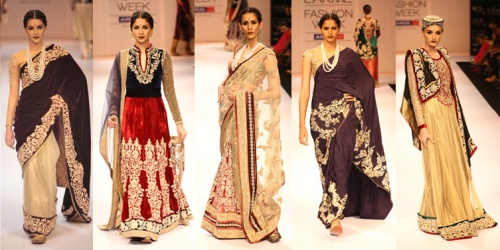 traditional ethnic indian fashion runway trends winter fall 2012